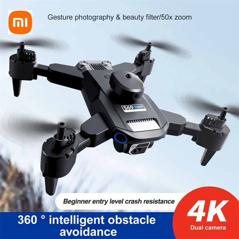 

Мини-Квадрокоптер Xiaomi 4K HD с трехсторонней камерой, с функцией предотвращения препятствий, воздушным давлением и фиксированной высотой