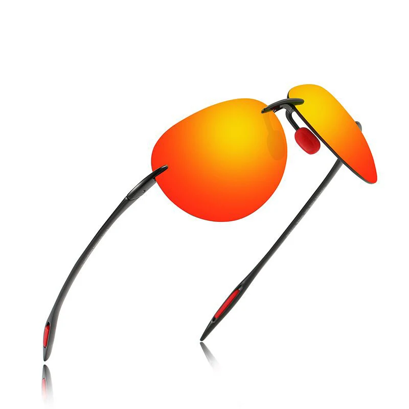 Neue ultraleichte rahmenlose bunte polarisierte Sonnenbrille für Männer und Frauen aus TR90-Material, geeignet für Freizeit und Urlaub UV400