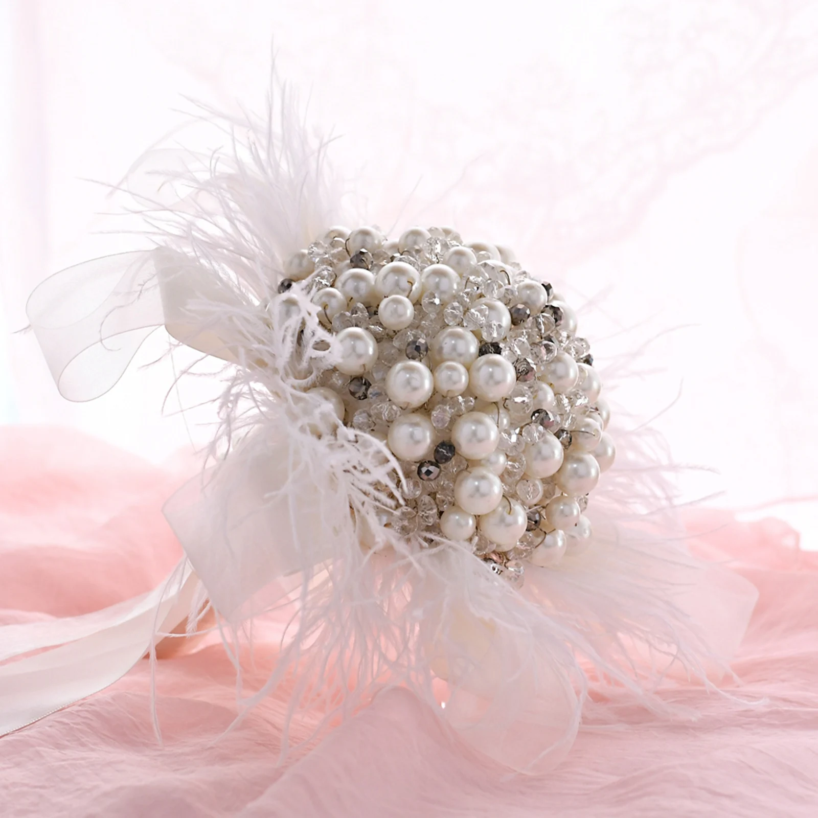 Pearl Bridal Wedding Bouquet Pearls Marriage Accessories Bridal Bouquets Pearls Brides Flower Bouquets for Wedding Decoration