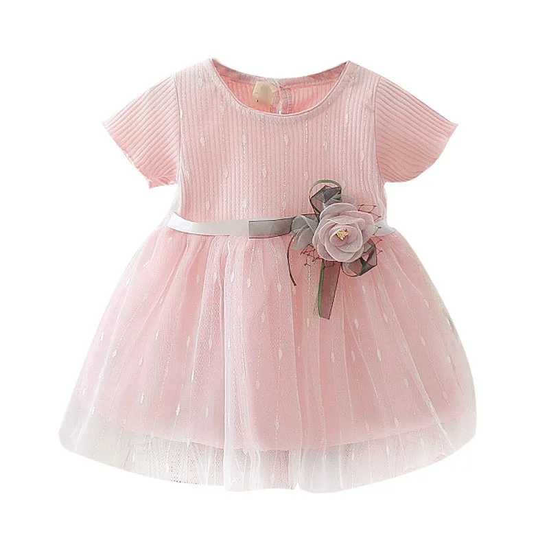

Baby Girl Dress Mesh Tulle Princess Dress Short Sleeve Flower Ball Gown Wedding Party Costume Birthday Outfit Kid Children A896
