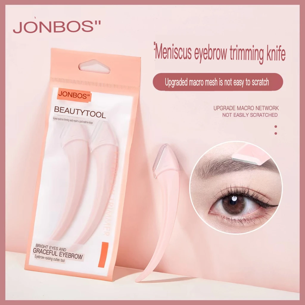 JONBOS Crescent Brow Razor Safe scratch resistant macro razor for beginners beauty salons for men and women