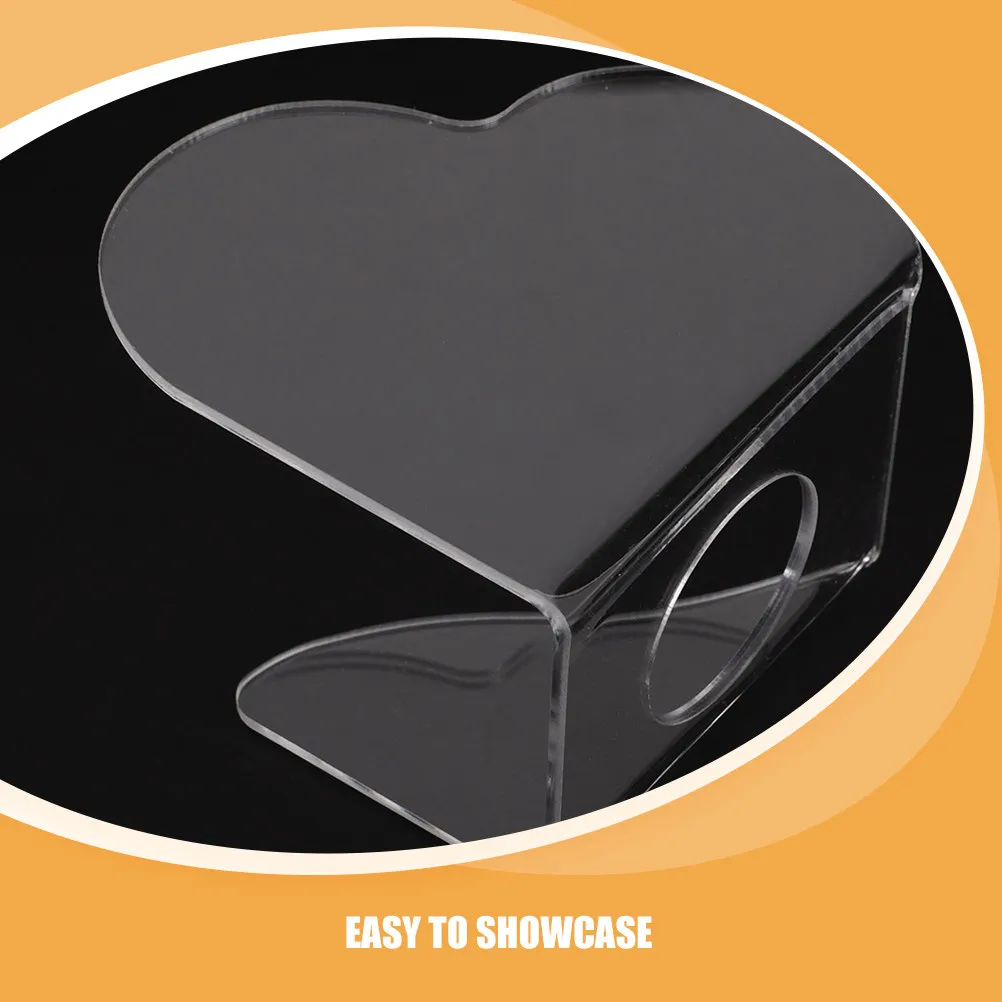 2Pcs 하트 모양의 아크릴 네일 아트 팔레트 투명 믹싱 트레이 매니큐어 컬러 블렌딩 도구 핸드헬드 살롱 가정용 디스플레이