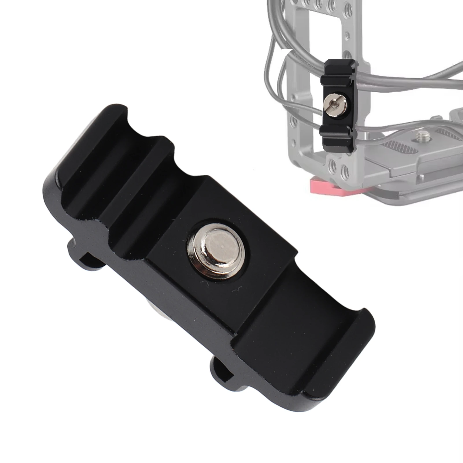 DSLR Camera Cable Clamp Portable Cage L plate Fitting Wire Clip Organizer 1/4 inch Screw Universal for SLR DSLR Camera Rig