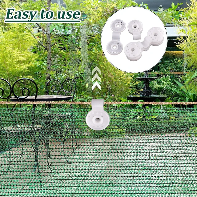 100Db Műanyag Klipek Szélálló Árnyékszövet -Szövet Rögzítő Bilincs Szemmel Multifunkcionális A Medence Kerti Virágnövényekhez - Image 3