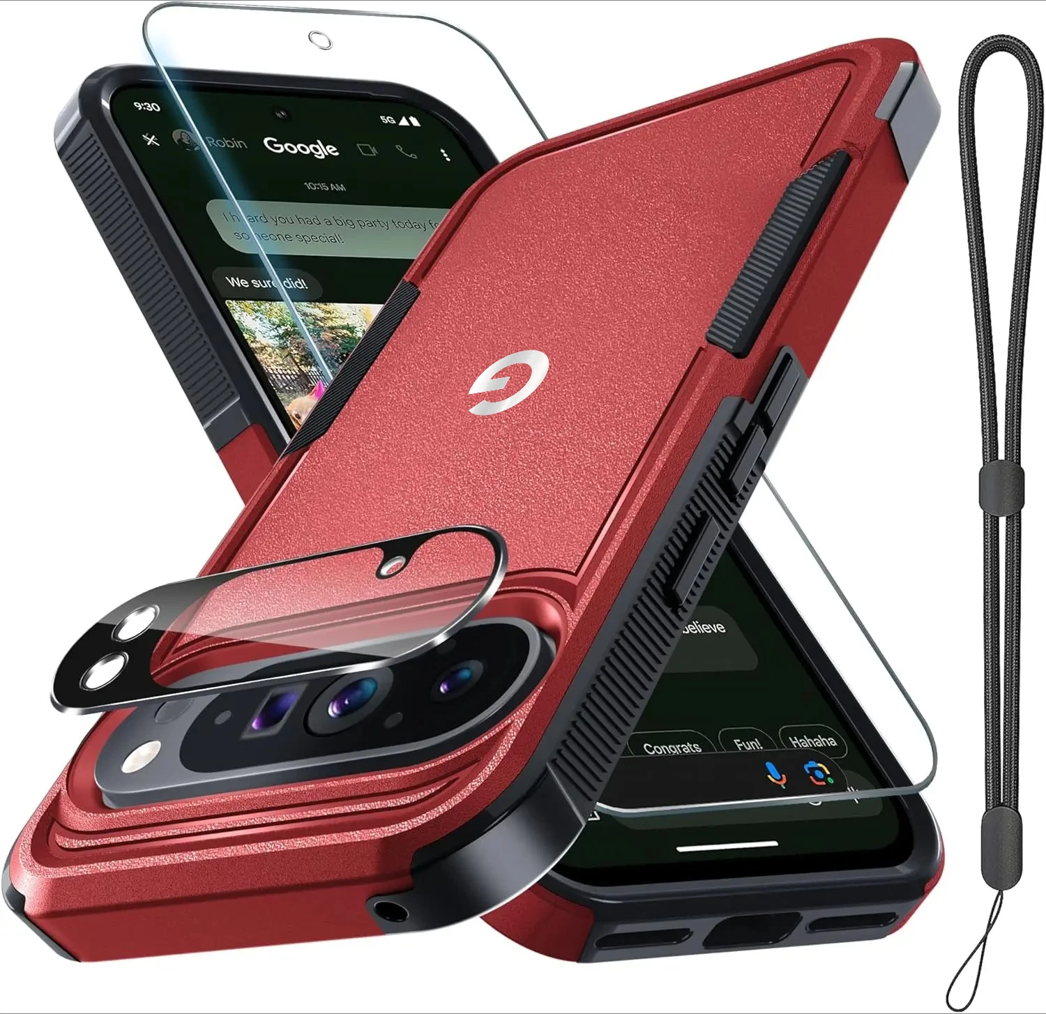 Rugged Heavy Shockproof Armor Case with Lens and Screen Protector Film