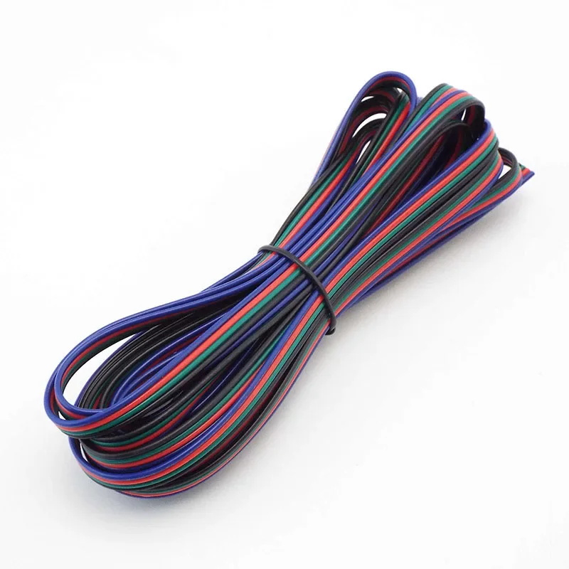 20M 4PIN 22/20AWG Electric Extension Wire Cable Tinned Copper PVC Insulated Wire For LED Strip Light