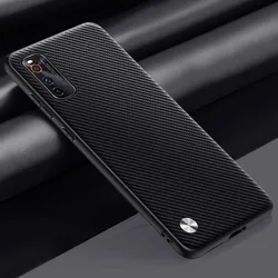 EUCAGR Luxury PU Leather Phone Case - Premium Protection Back Cover for iQOO Neo 3 (TXBlack)