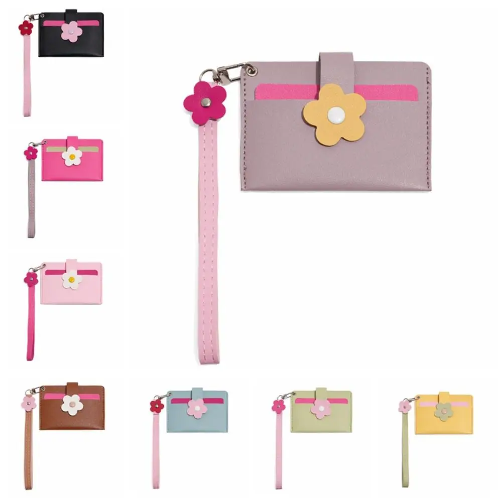 Chic Color Block Mini Wallet: Stylish PU Leather Card Holder & Coin Purse