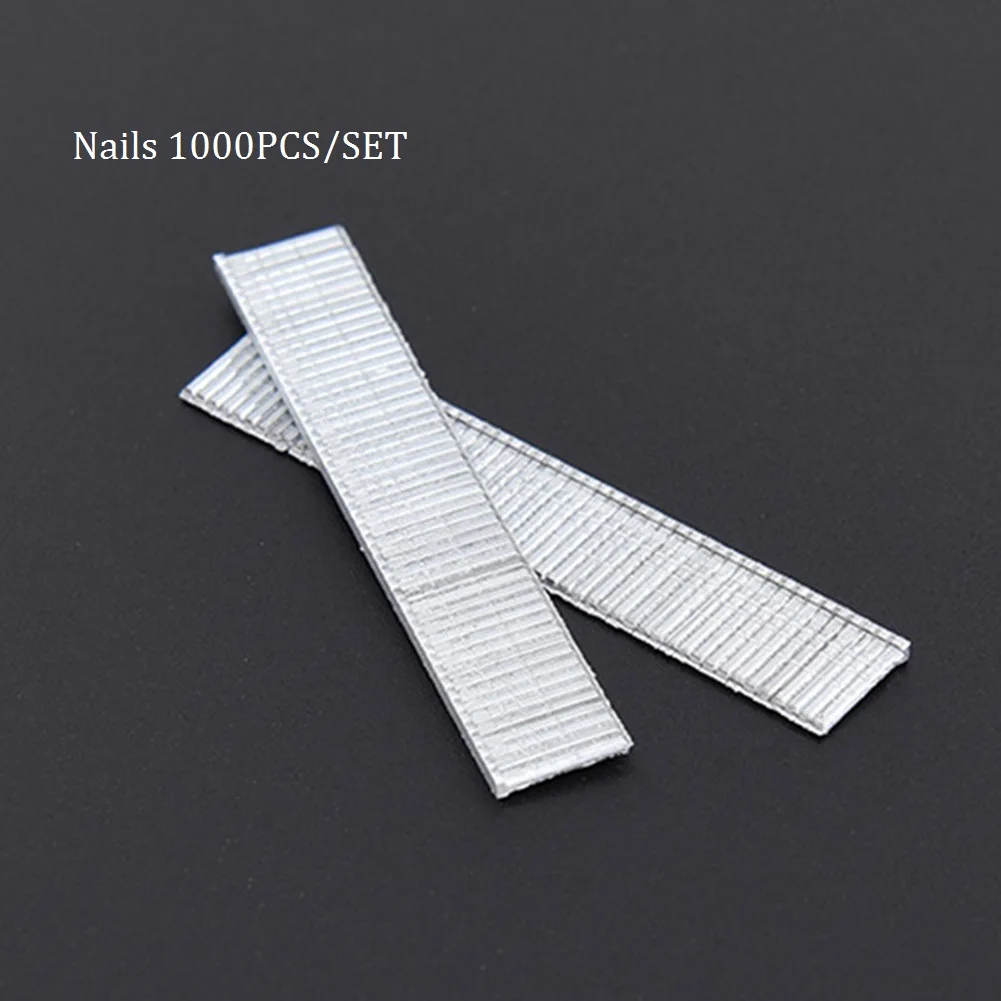 For DIY Home Gardening Staples and Brad Nails Assorted Sizes (8mm 10mm 12mm) 1000 pcs U shaped Square Steel Material