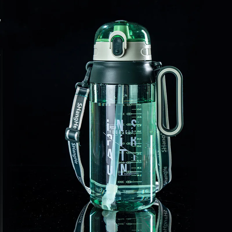 Large Capacity Portable Water Bottle with Straw - Ideal for Travel, Sports, and Fitness