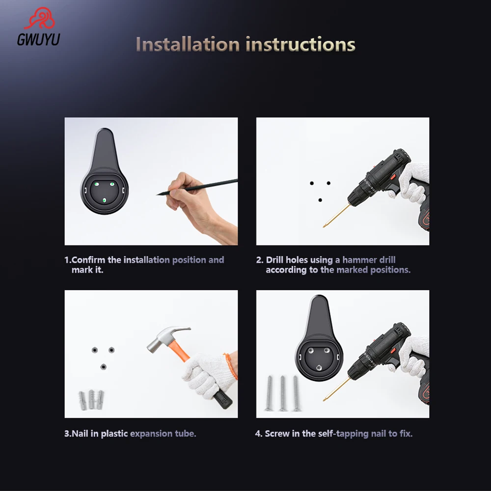 Electric Car Charger Wall Mount Bracket and Plug Holder Stand