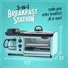 Nostalgia 3-in-1 Breakfast Station - Includes Coffee Maker, Non-Stick Griddle, and 4-Slice Toaster Oven - Breakfast Maker 2
