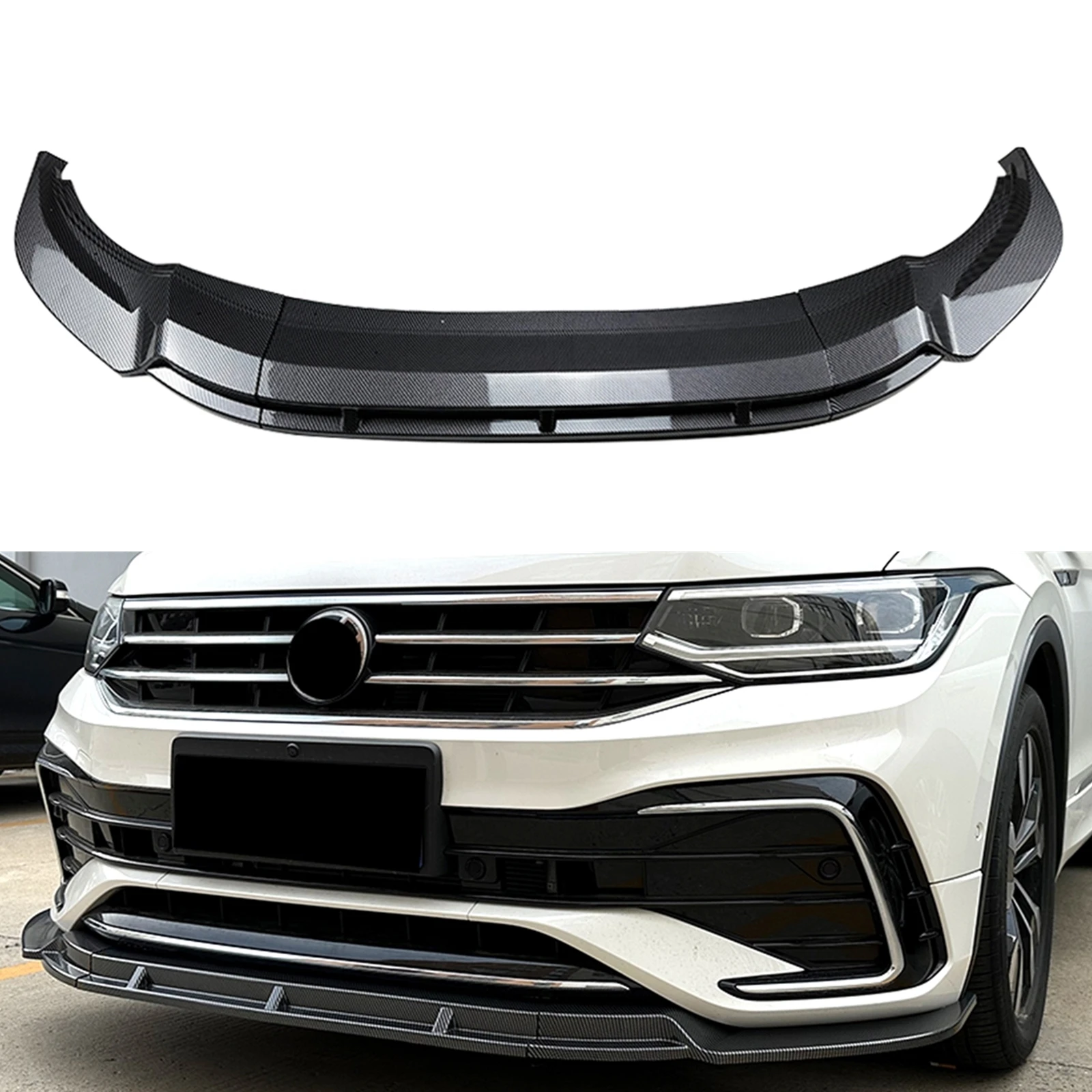 For Volkswagen VW Tiguan Rline 2021 2022 2023 Front Bumper Spoiler Lip