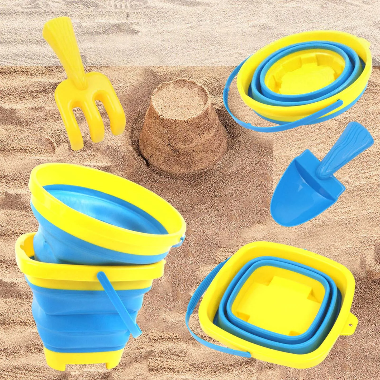 Spielsandkasten, faltbarer Strandeimer für Kinder, Teleskop-Gartenstühle (quadratisch und rund), aufblasbar_voghion.com