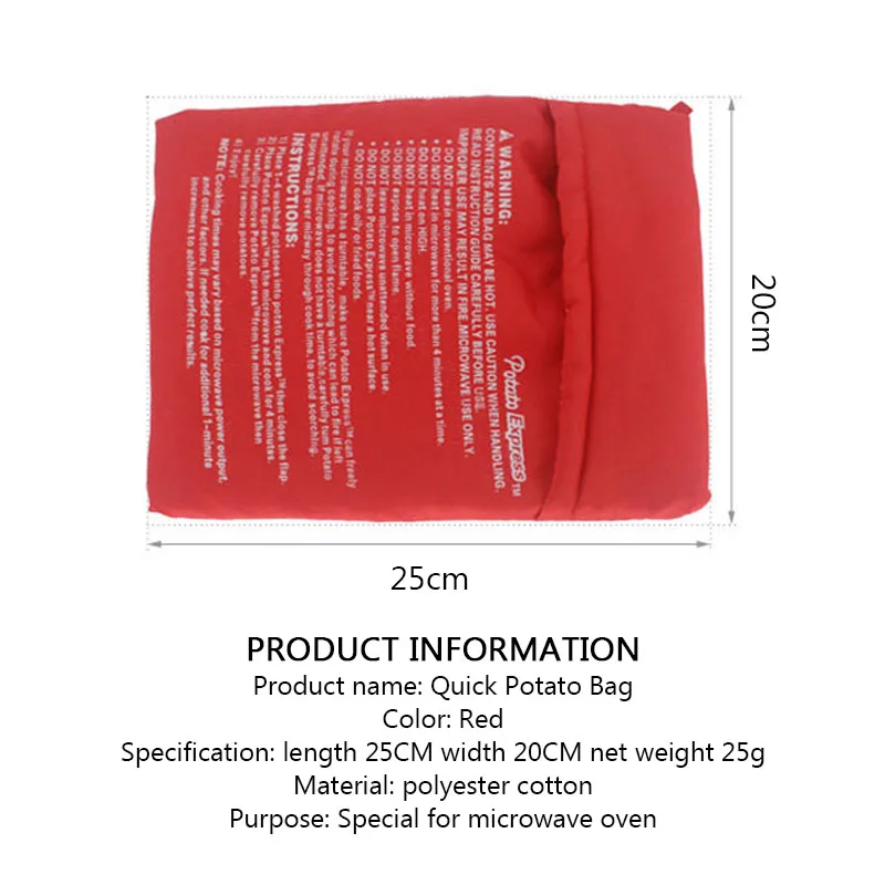 1PC Washable Cooker Bag Baked Potato Microwave Cooking Potato baking bag kitchen tools microwave cooking bags