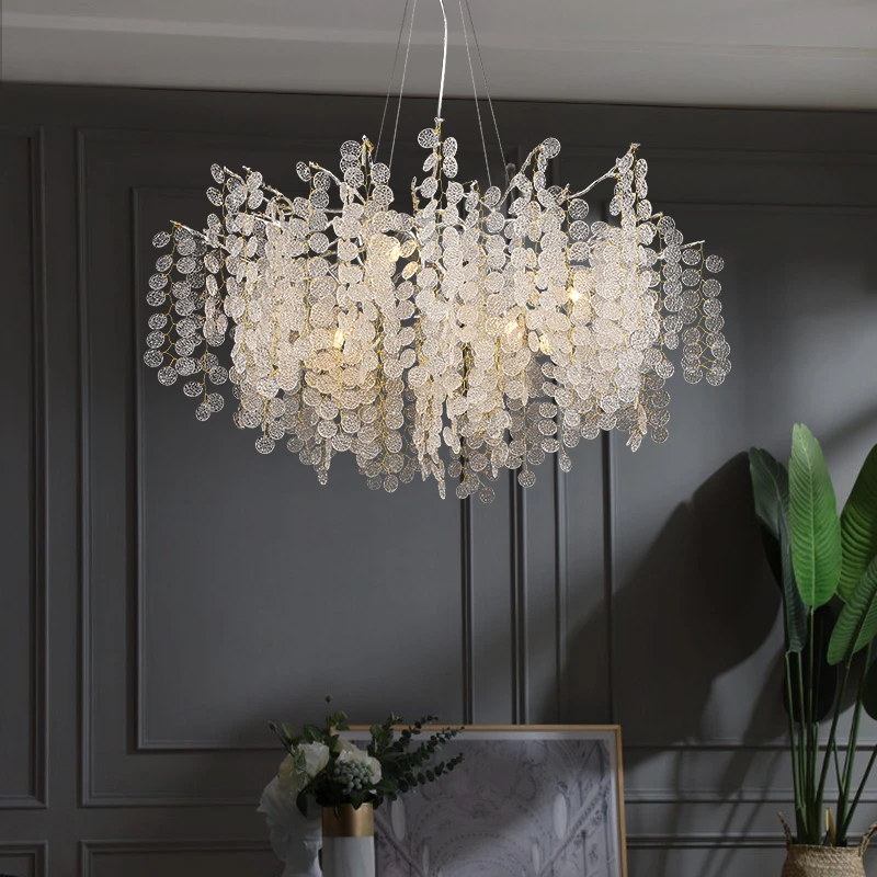 Lustre à pampilles en cristal nordique, plafonniers de luxe, éclairage  intérieur, décoration de salon, hall, restaurant - AliExpress