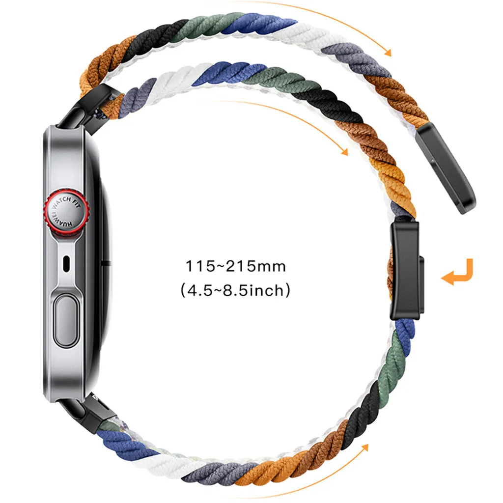 Braided Nylon Strap with Magnetic Buckle and Protective Screen Cover