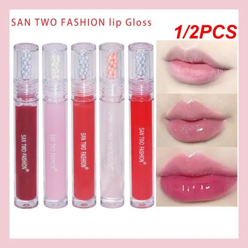 

1/2PCS Mirror Lip Glaze Moisturizing Lasting Lip Glaze Translucent Fashionable Aqua Lip Glaze Lip Balm For Lips Lip Gloss