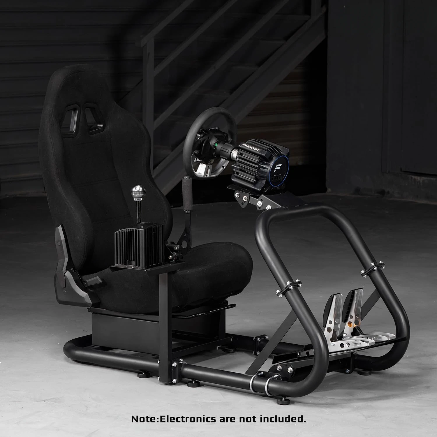 Sim Cockpit, Adj. Black Seat, Fit G27-923, Logi/Thrust/Fanatec, No Wheel/Pedal/Handbrake 2