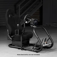 Sim Cockpit, Adj. Black Seat, Fit G27-923, Logi/Thrust/Fanatec, No Wheel/Pedal/Handbrake 2