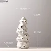 Creative Wind Tunnel Ceramics Vases Artificial Flowers Flower Arrangement Desk Decoration White Coral Porcelain Vase Home Decor 5