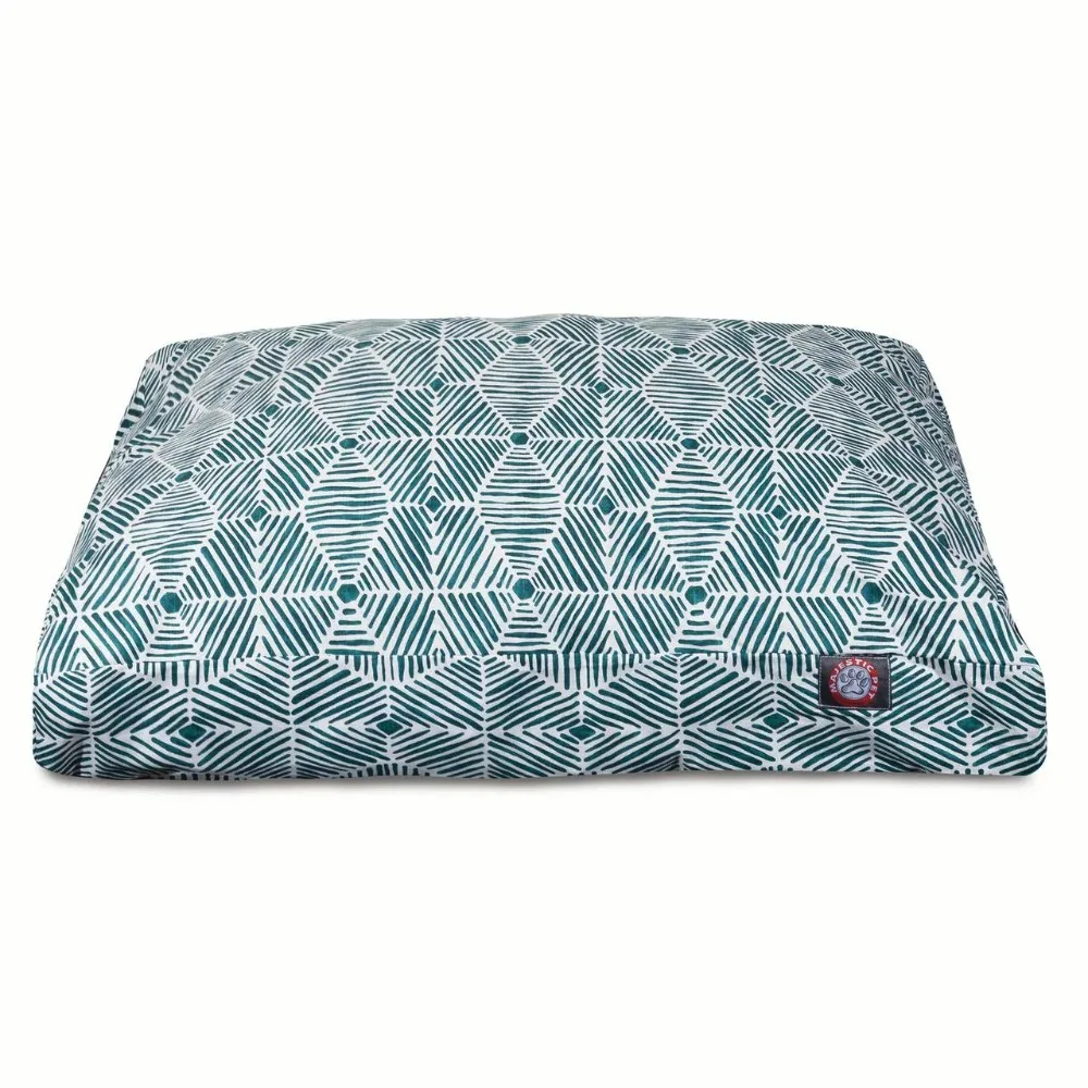 

Charlie Rectangle Pet Bed For Dogs, Removable Cover, Emerald, Large