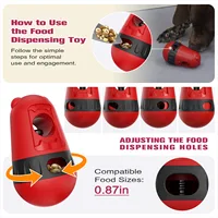 Bully Stick Holder Dog Toy Slow Feeder Ball Food Dispensing Toy for Small Medium Dogs Irregular Rolling Design Dog Toys 2