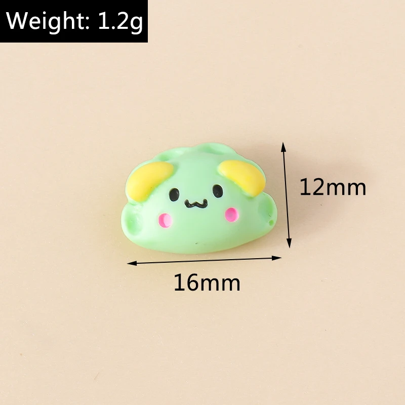 15 stücke Gemischte Harz Bunte Mädchen Kaninchen Frosch Herz Blume Flatback Cabochon Scrapbooking DIY Frauen Kopfbedeckungen Dekor Zubehör – Detail 16