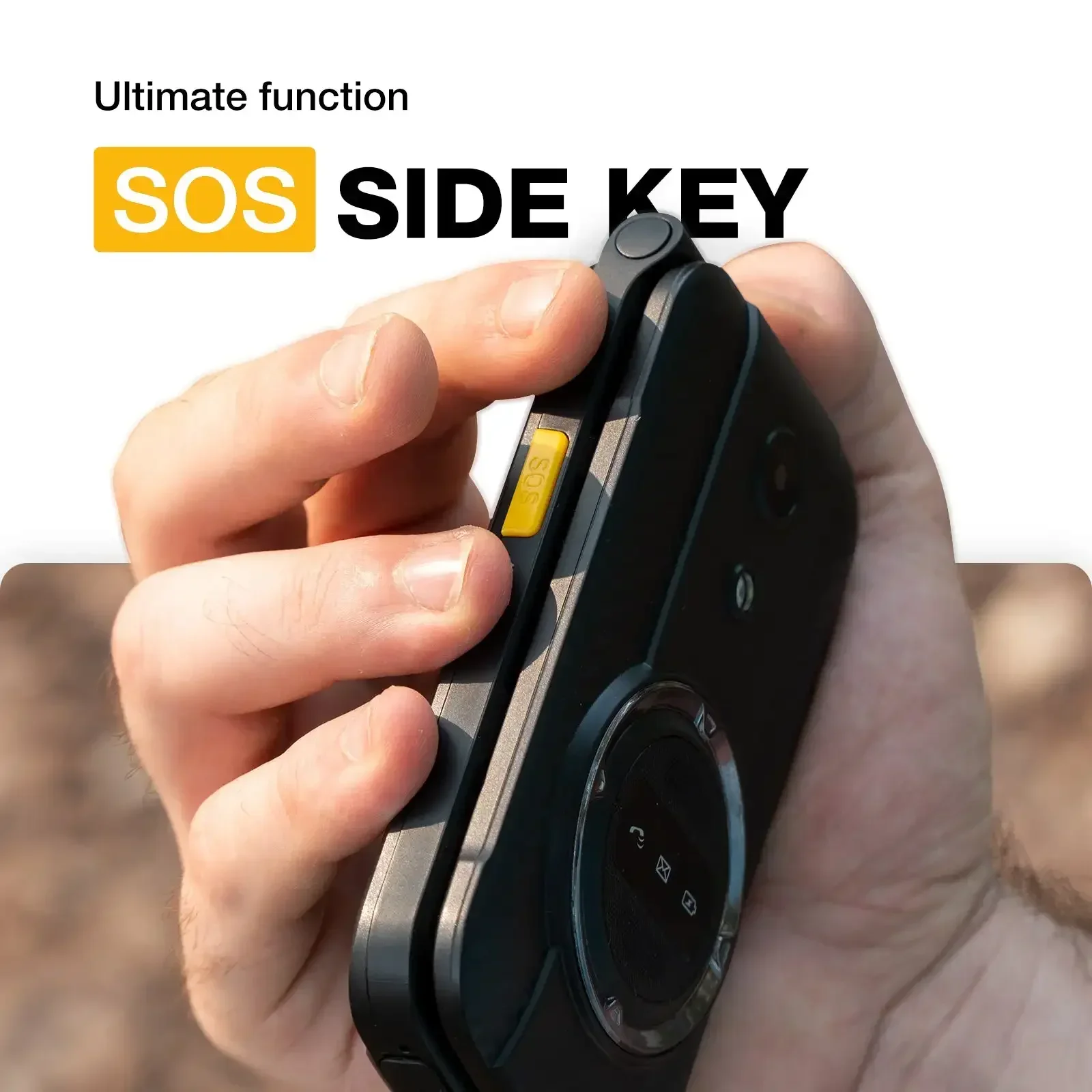 AGM M8 Security+ Flip Mobile Phone 2.8" QVGA Screen Waterproof SOS Feature Phone No Camera 1500mAh Battery FM Torch Quick Call 4