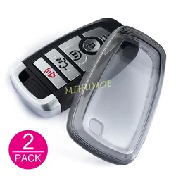 Black Transparent Key Fob Case Cover (2x Key Case)