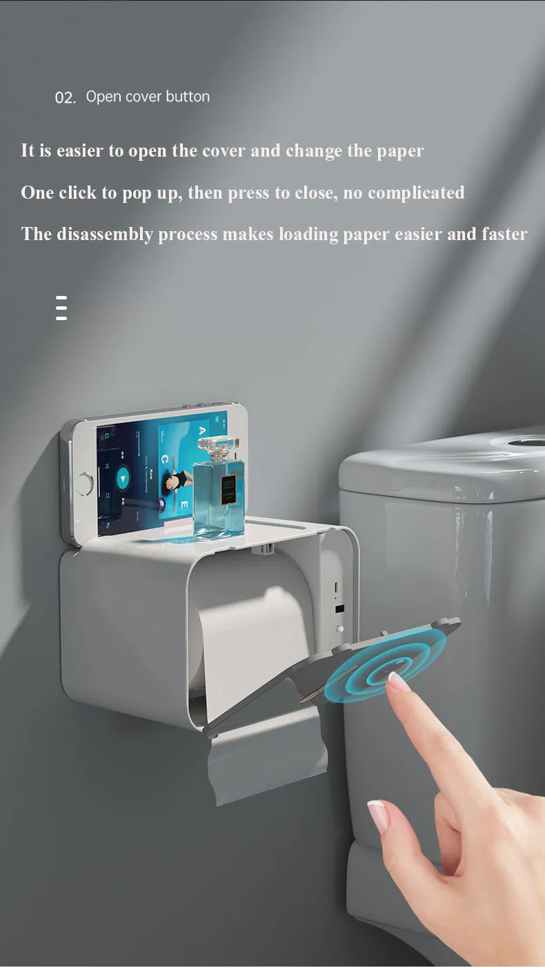 Distributeur Mural de Papier Toilette à Induction