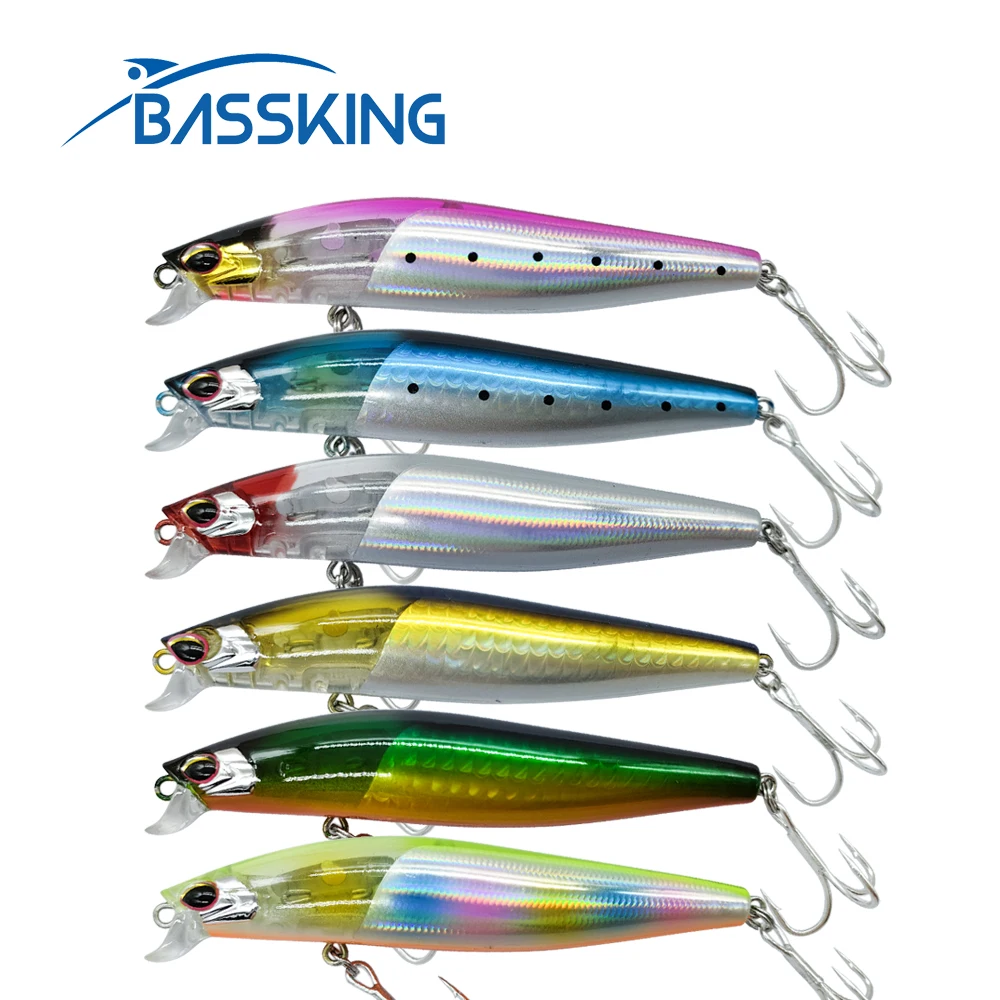 BASSKINGFloatingSeaBassFishingLuresBaits95mm100mmMinnowLures