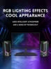 Bluetooth RGB computer speaker, desktop computer speaker, laptop speaker, desktop stereo speaker, USB powered, with LED ambient 3