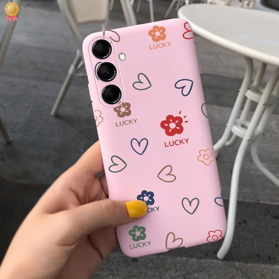 For Samsung F54 5G Cases Cute Cartoon Shockproof Black Pink Silicone For Samsung Galaxy F54 F54 5G Phone Case Bumper Funda