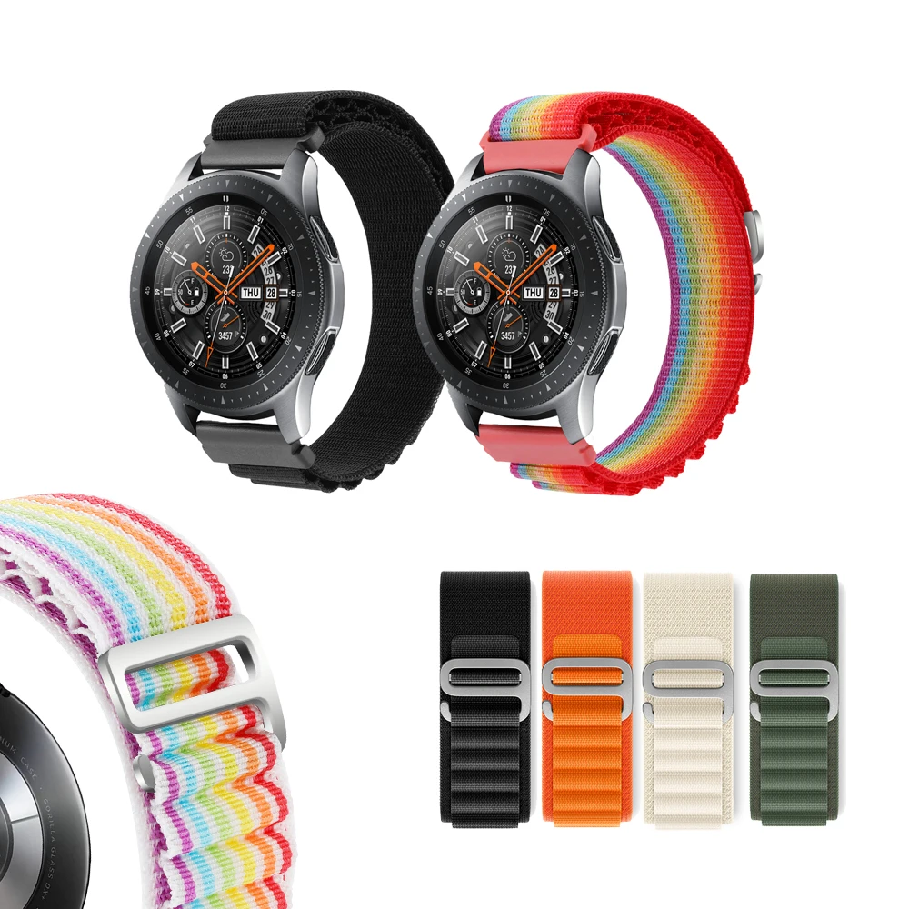 

Ремешок для смарт-часов Alpine, нейлоновый плетеный браслет для Samsung Galaxy Watch 3 41 мм 45 мм 46 мм 5 5pro Active3 41 мм