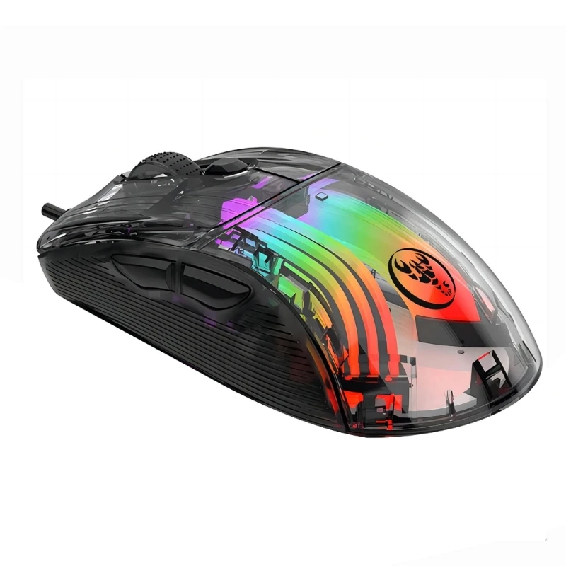 

Corded Gaming Mouse Lightweight Gaming Mouse RGB Backlit Adjustable 12800DPI Programmable Ergonomic Mouse for PC Gamers P9JB