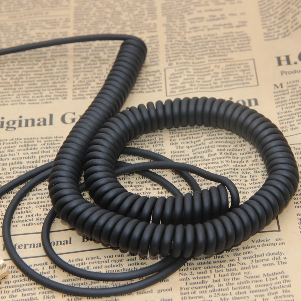 Spring Relief Coiled Cable for KRK KNS 6400 6402 8400 8402 KNS6400 KNS8400 KNS8402 KNS6402 Headphones Cables Cords Wire