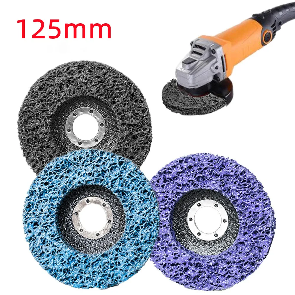 6Pcs Angle Grinder Coral Disc 125 mm Abrasive Wheel Poly Strip Disc Wheel Paint Rust Removal