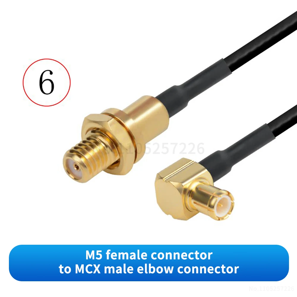 M5 auf MCX Stecker/Buchse (RG316 schwarzes RF-Adapterkabel) M5 auf MCX Signalverbindungskabel Verlängerungskabel (1 Stück) – Detail 7
