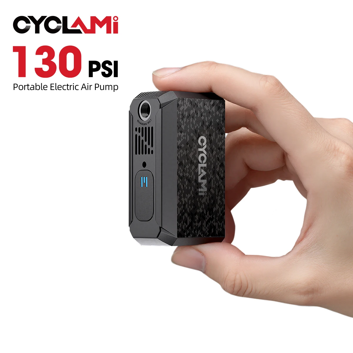 CYCLAMI AM6 미니 휴대용 자전거 펌프 130 PSI 충전식 에어 인플레이터 타입-C 자전거 액세서리 (자전거 슈레이더 프레스타 타이어용)