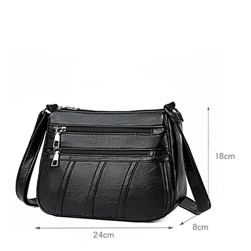 Stylish Soft PU Leather Texture Women's Bag, Single Shoulder Bag, Fashion Casual Multi Layer Large Capacity Single Crossbody Bag