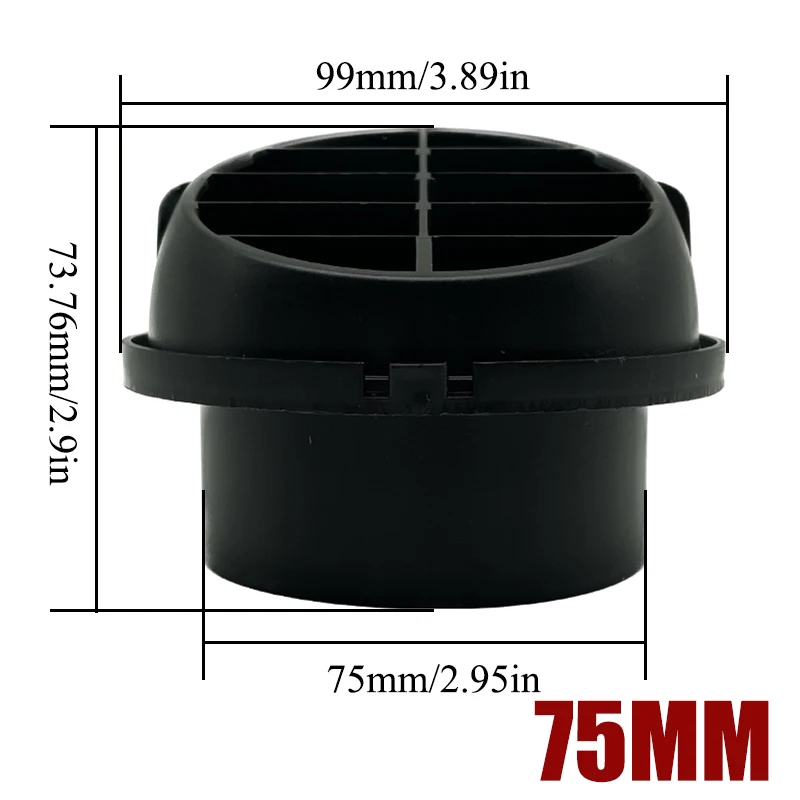 75mm Durchmesser Air Diesel Heizung 0,8/1/2/3M Kanal Rohr Rohr Schlauch Air Vent Outlet auspuff Joiner Anschluss Für Webasto Eberspaecher – Detail 21