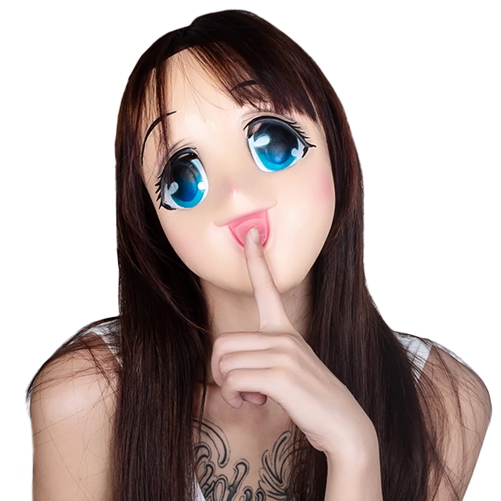 Sexy Cute Big Eyes Loli Latex Eye mask Face mask Halloween mask Party masks Masquerade mask 3d printed mask 3d face masks Horror mask Superhero mask Lace masquerade mask Anime Cosplay Kigurumi Half Face Mask Cartoon Character Lolita Comic-con Carnival Costume
