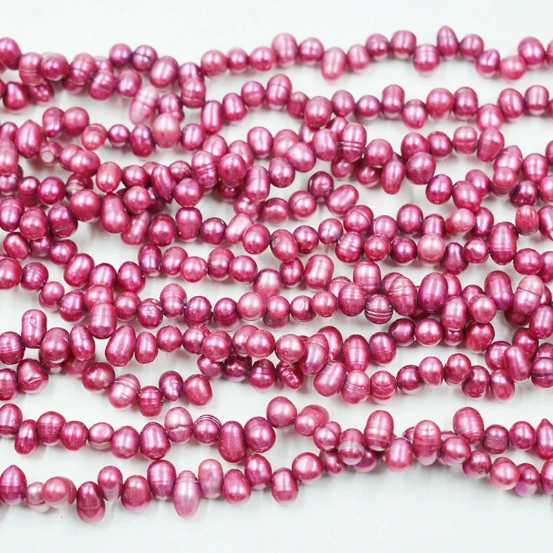 

12 strands 6-7mmDANCING TEARDROP FRESHWATER PEARL BEADS 15"