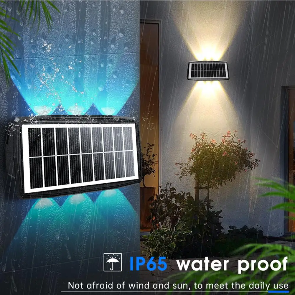 Solar Wall Lights IP65 Waterproof Auto ON/Off Garden Step Stair Lights RGB White/Warm White Outdoor Solar Light
