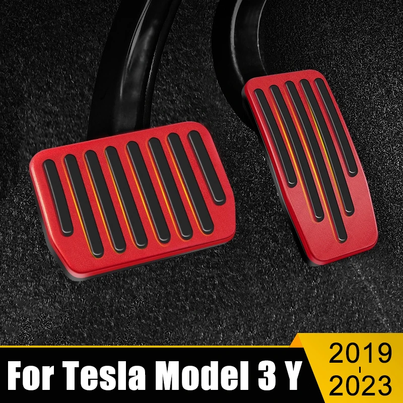 

Car Accessories For Tesla Model 3 Y 2019 2020 2021 2022 2023 Fuel Accelerator Pedal Brake Pedals Non-Slip Cover Case Trim Pads