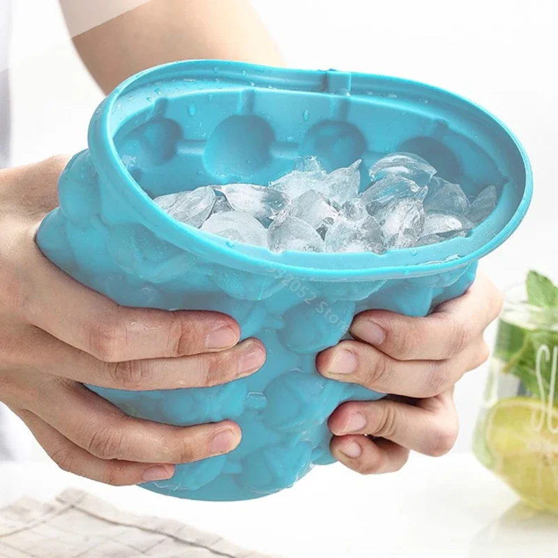 Buy Wholesale China Ice Cube Traysilicone Ice Bucket With Lid, Bpa