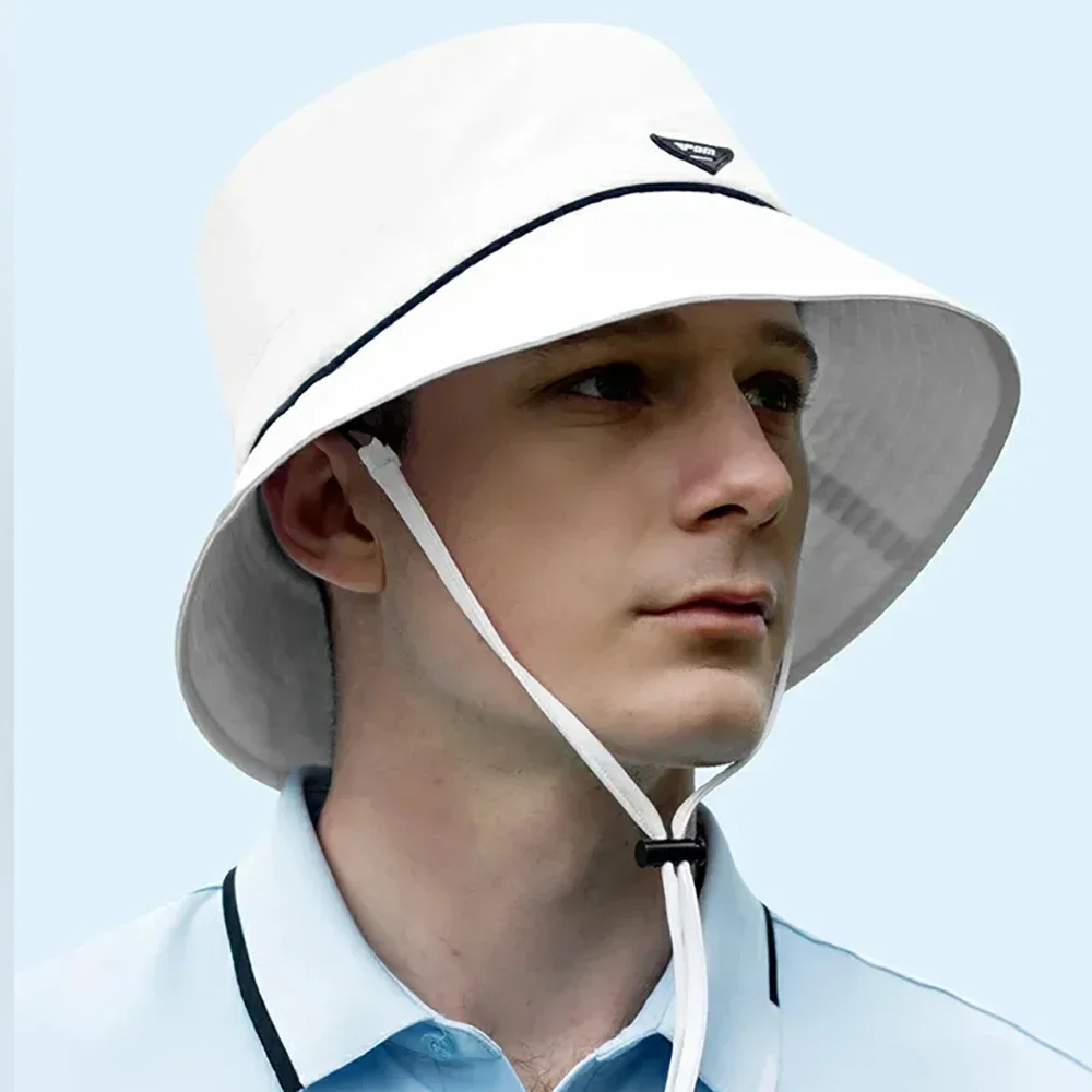 Large Summer Bucket Hat, Golf Cap Bucket Hat, Cotton, Unisex Outdoor Fishing Sun Cap, 60cm