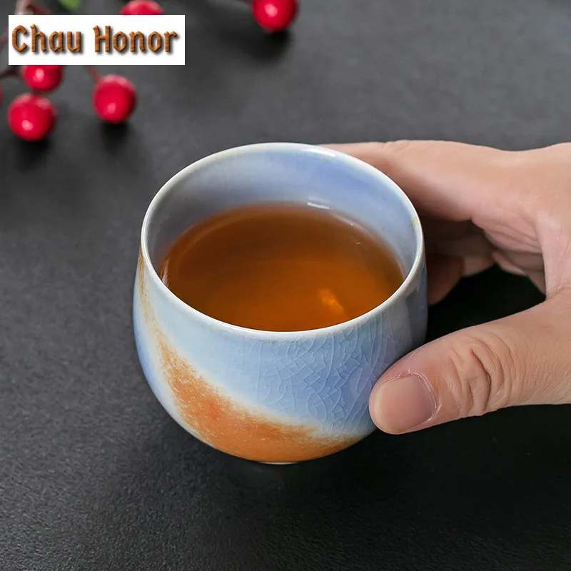 Handmade Wood-fired Porcelain Teacup Boutique Tea Bowl Mug Tea-tasting Fragrance Cup High-end Chazhan Master Cups Tea Services