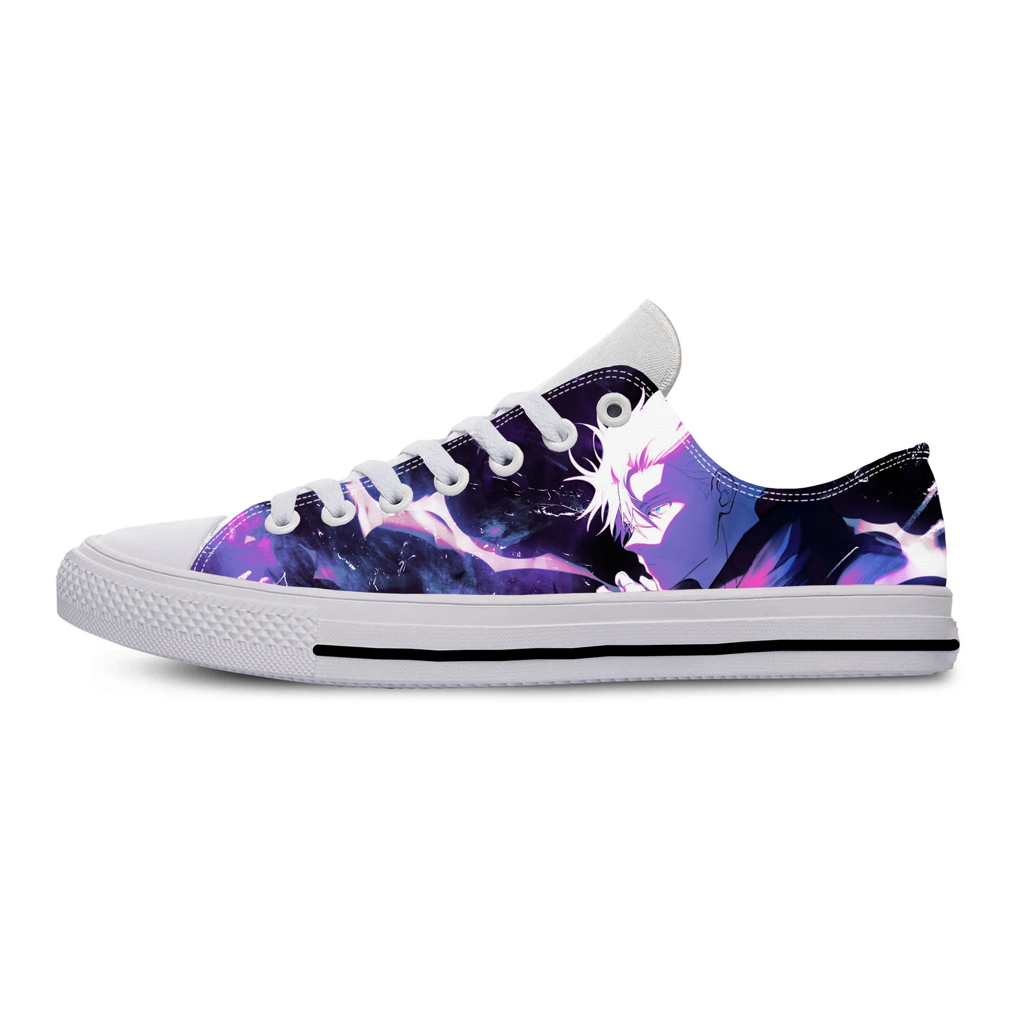 

Hot Japanese Anime Manga Jujutsu Kaisen Gojo Satoru Low Top Lightweight Casual Shoes Breathable Board Shoes Men Women Sneakers